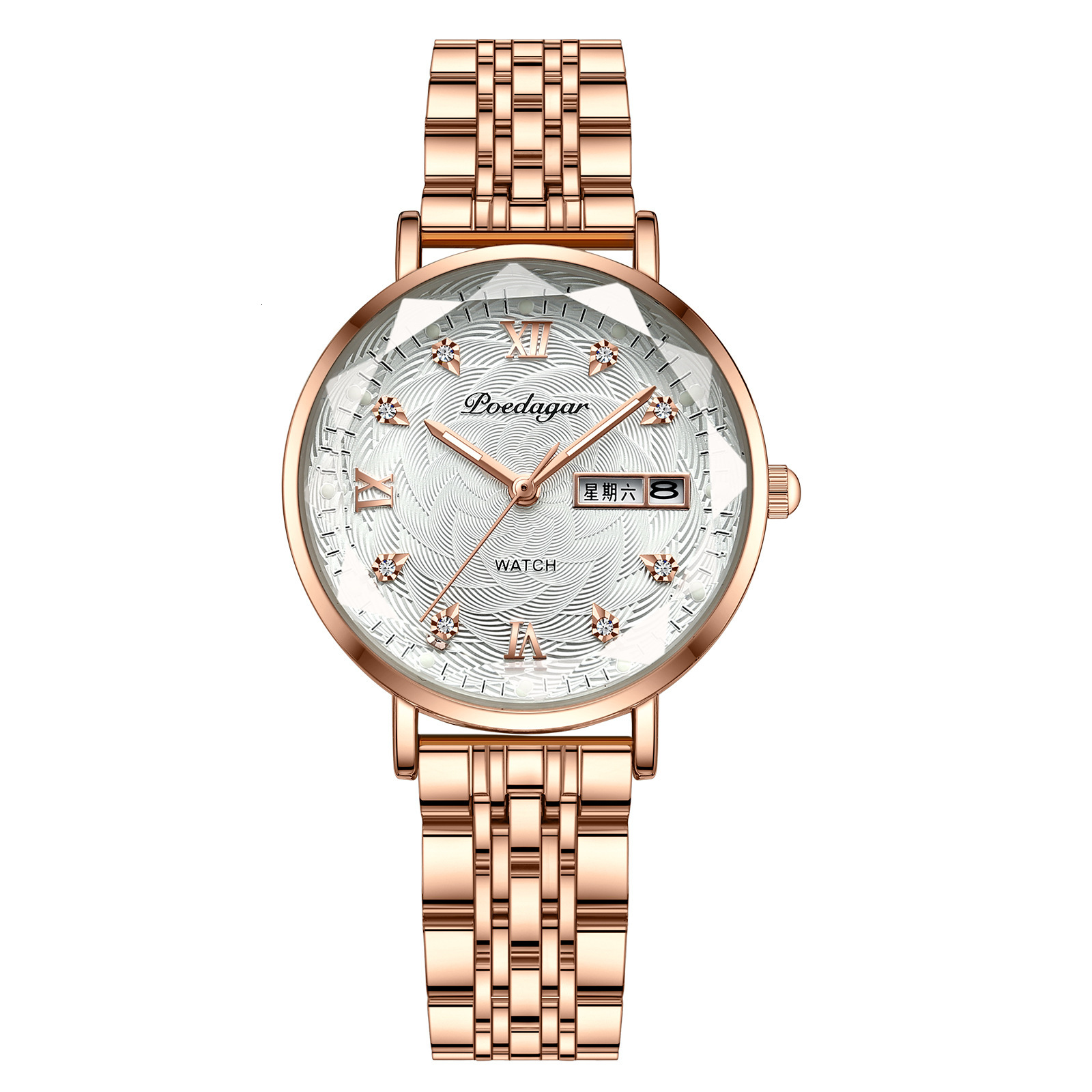 Swiss Brand Waterproof Ladies' Watch New Ultra-thin Dual-calendar Ladies' Watch Designer Watch Luxury Graceful Elegant Fashionable