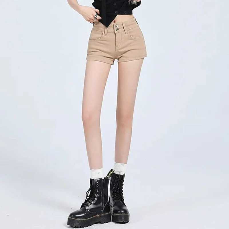 Summer Lady Fashion Thin Casual Denim Shorts Girls Korean Solid Mini Denim Pants Female Classic High Waist Short Jeans M260319