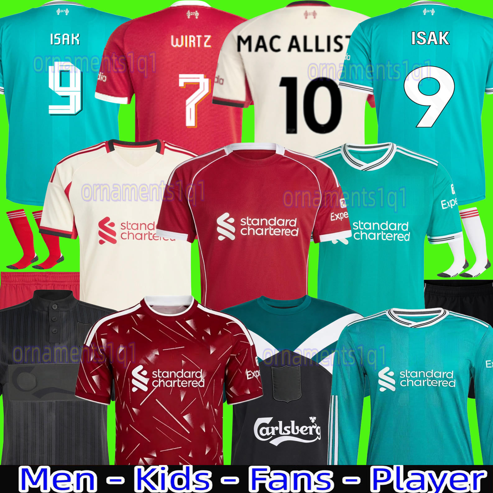 25 26 27 ISAK DIOGO JOTA WIRTZ FRIMPONG KERKEZ MAC ALLISTER EKITIKE Szoboszlai GAKPO soccer jerseys jersey Salah football shirts Adult kids long sleeves