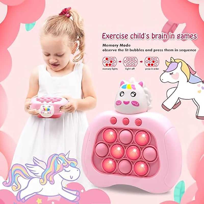 Upgraded Electronic Pop Push Quick Push Game Console with LED Display Screen Suitable for Adult and Child Fidget Toys Christmas Y260319