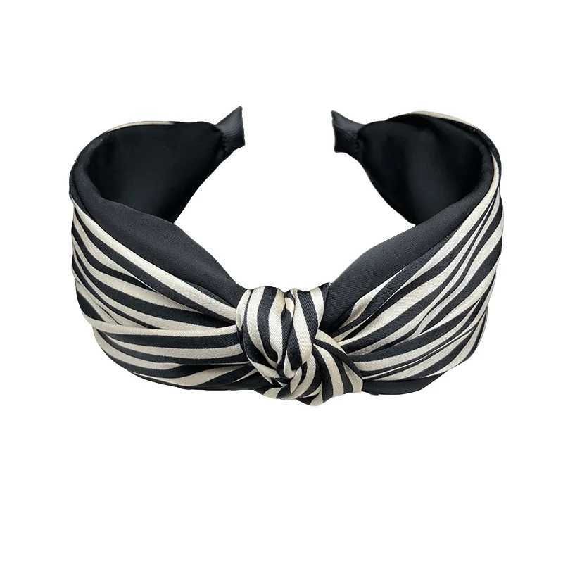 High skull top hairpin hoop womens fashion striped fabric adult outer bound headdress wide edge hairpin hoop H260319