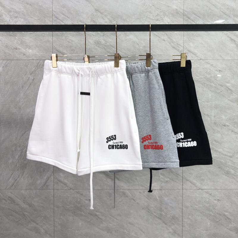 Chicago Foam Letter Shorts for Men Women Trendy Streetwear with Bold City Vibes Joggers 26ss 0316