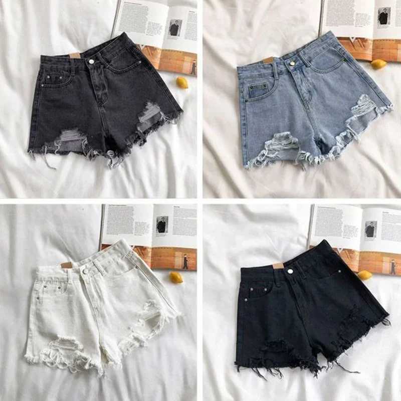 Summer Hot Sale Girls Fashion Denim Shorts Lady Chic Sexy Mini Pants Women Raw Edge High Waist A-line Short Jeans M260319