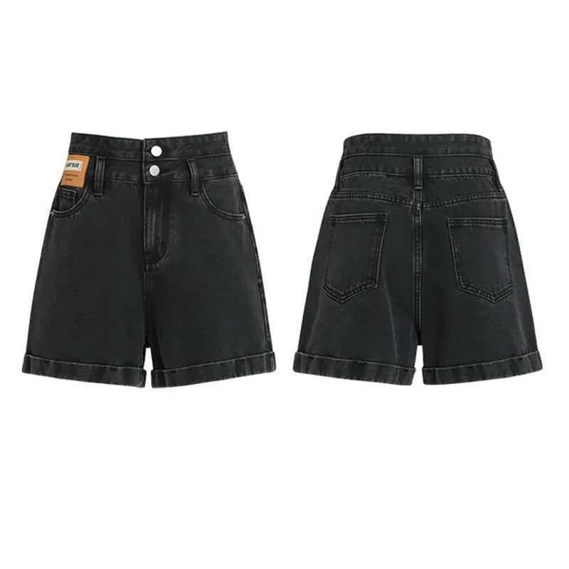 Summer Shorts Jeans Women Baggy Wide Leg Denim Pants Lady Lightweight Casual Jeans Female High Waist Gray Blue Beach Shorts M260319