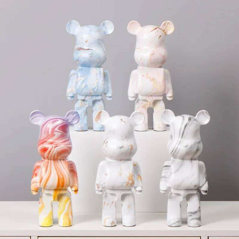 28cm Aesthetic Figure Ceramics Saving Pot Statue Violent Bear Figurine Sculpture Luxury Livingroom Decoration Home Ornament 26W0319