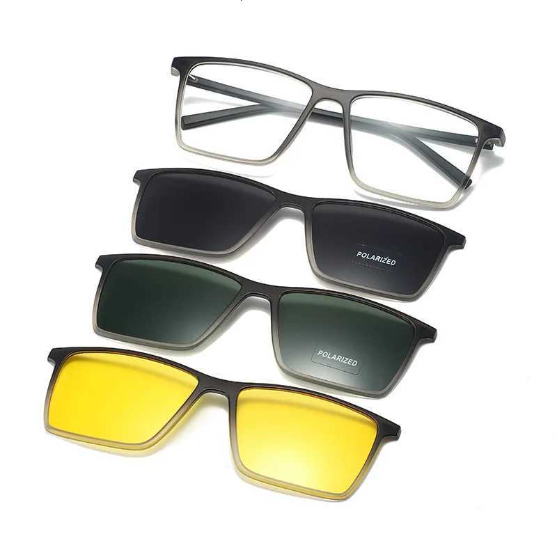 3-in-1 Magnetic Suction Set Glasses Mens Polarized Sunglasses Driving/Night Vision/Sunglasses 1 Glasses Are Versatile H260319 - view 6