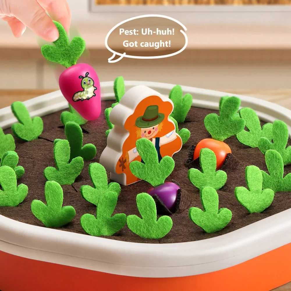 Baby Montessori Carrot Harvest Pull Radish Memory Sorting Board Games Fine Motor Skills Educational Sensory Toys Toddlers Gift Y260319