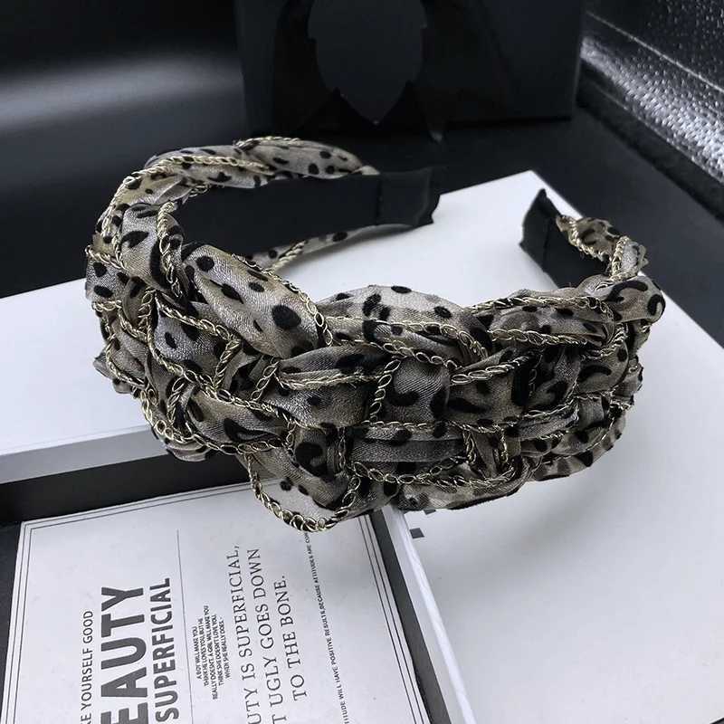 Fried Dough Twists Woven Mesh Hair Clip Hair Band for Female High Head Top Adult Versatile Headwear Wide Edge Pressed Hair Band H260319