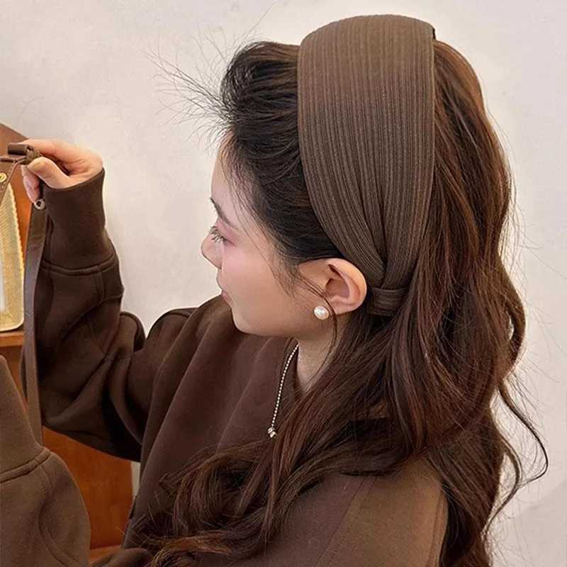 Elegant Solid Wider Simple Hairband For Women Girls Sweet Hair Ornament Headband Hair Hoop Hair Band Fashion Hair Accessories H260319
