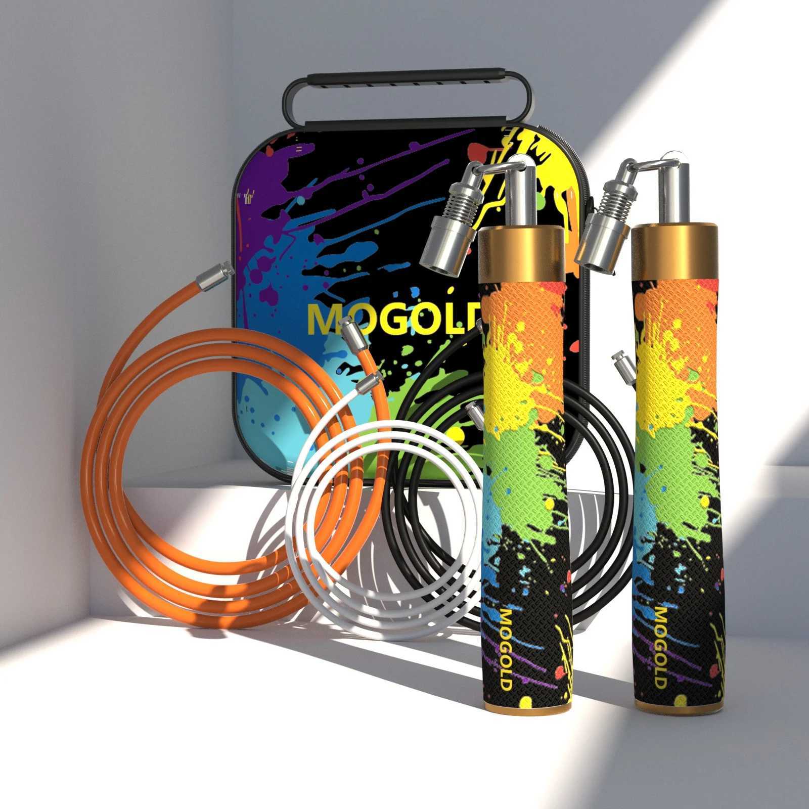 MOGOLD Graffiti Design Skipping Rope Triple Ropes 40/60/80 mm Freely Interchangeable Portable Fitness Tool M260319