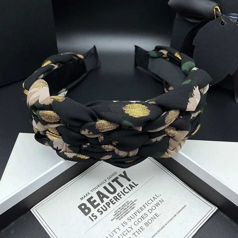 Vintage hand-woven hairband elegant and fashionable trendy and versatile headband high crown pressure hair accessory H260319