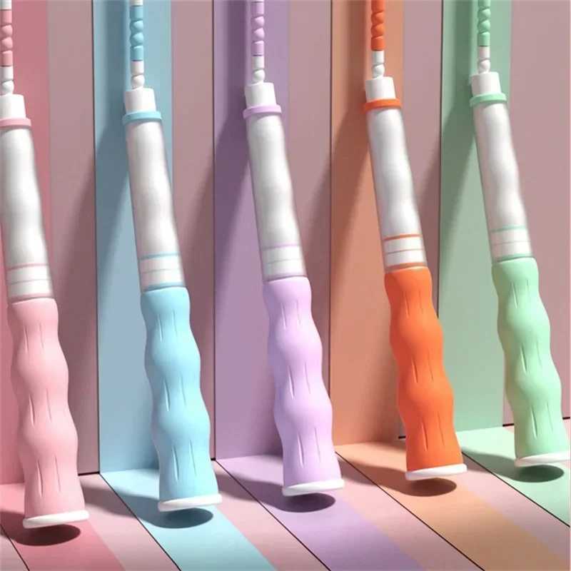 28M Skill Jumping Bamboo Jump Rope PP Handle Beginners Adult Children Soft Beaded No Tangle Segmented Fitness Training Supplies M260319