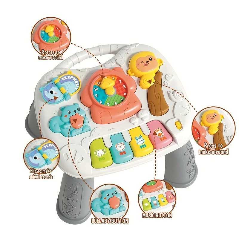 Baby Multifunctional Game Table Animal Sound Learning Piano Keys Cognitive Development Toy Parent Interaction Must-have Y260319