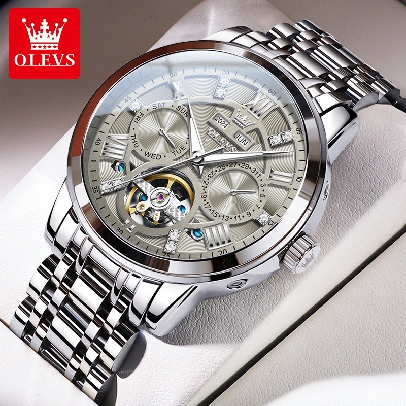 Watch Fashion Watch Fashion Olys Brand Watch Multi Functional Fashion Mechanical Watch Watches Men Designer Business Classic Waterproof Men's Wat