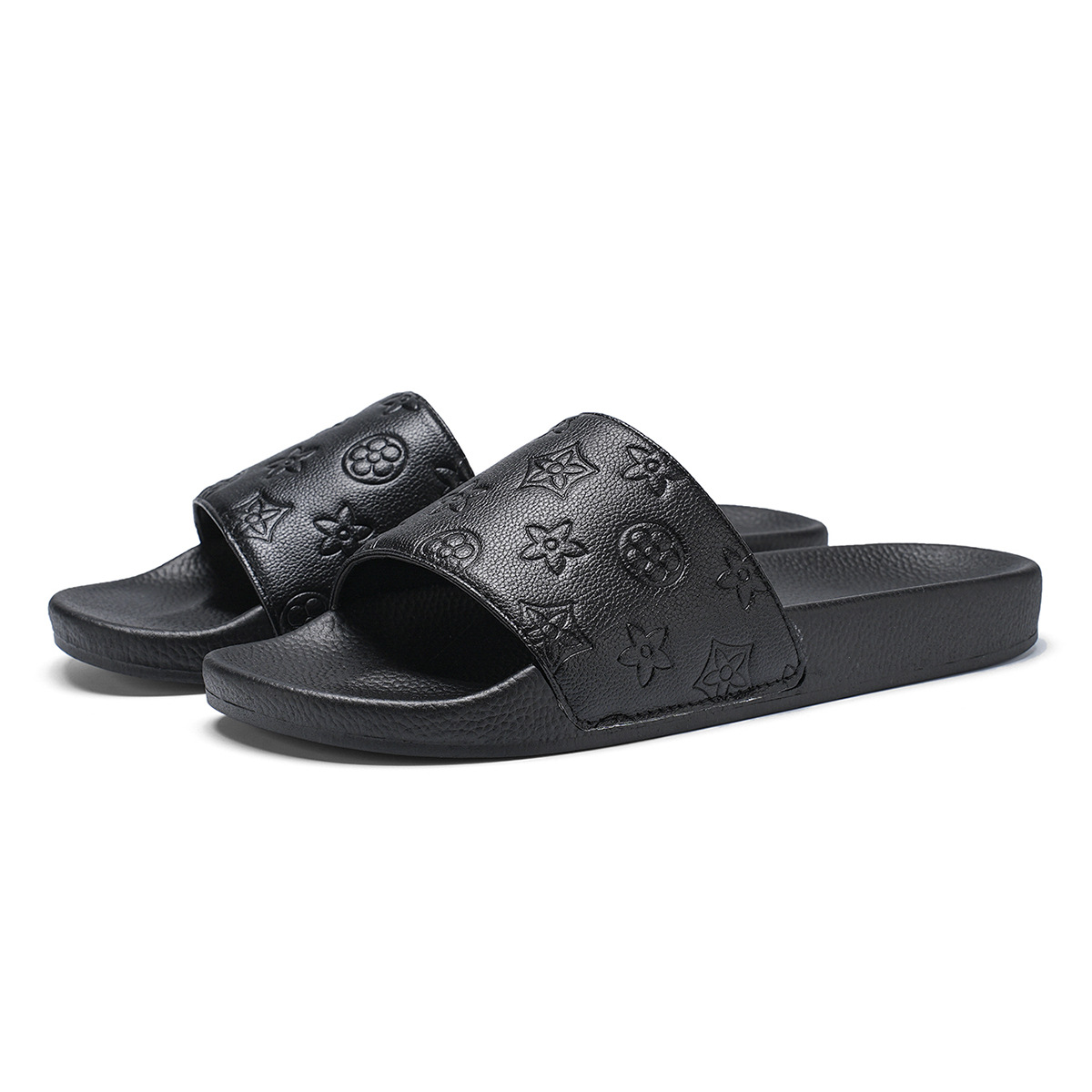 Hot new Free shipping designer slippers for mens flat slippers black blue Fashionable and versatile Non slip soft soled casual outdoor slippers