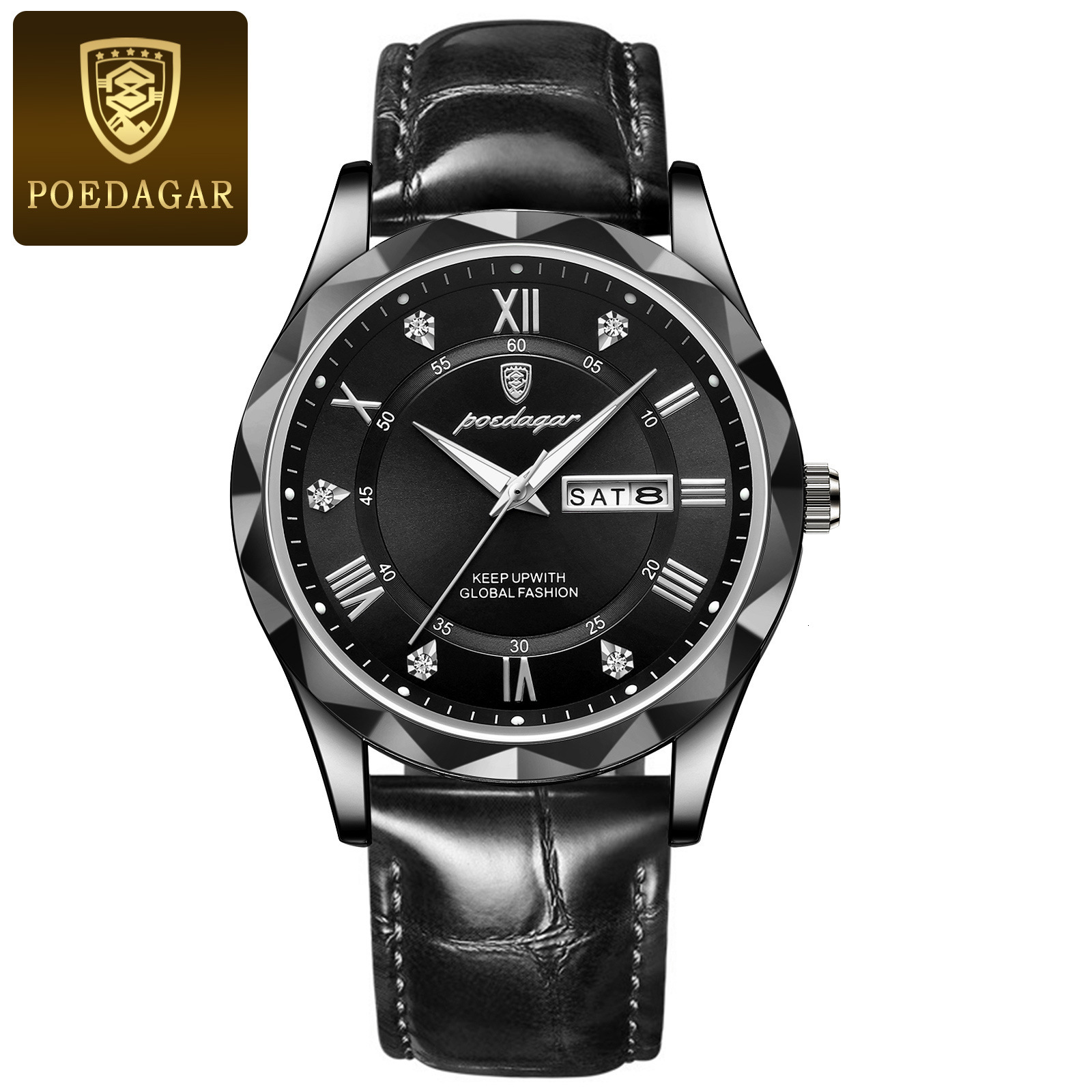 Swiss Brand Waterproof And Luminous New Men's Wristwatch - Leather Strap Quartz Watch - Fashionable With Accessories - Designer Luxury Watch