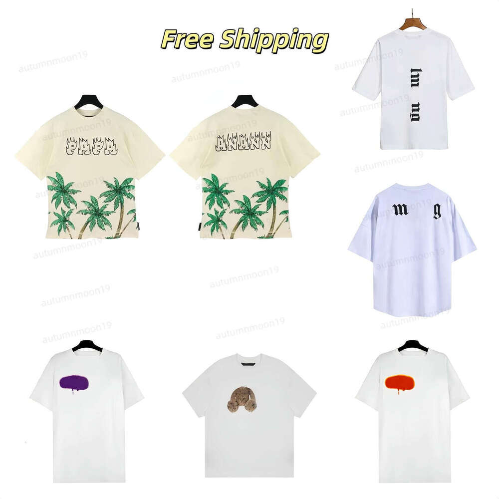 Palm Angleslys T Shirt New Designer Shirt Men's Luxury Shirts Breathable Summer Casual Outdoor American Street Skateboarding Culture Streetwear Palm Tree 8f7