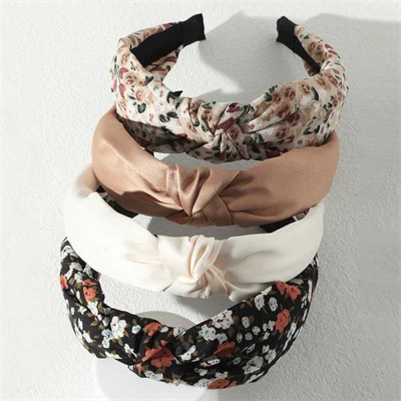 4PCS Fabric Flower Temperament Girl Headdress Adult Headband Fashion Flower Daisy Knot Female Hairband H260319