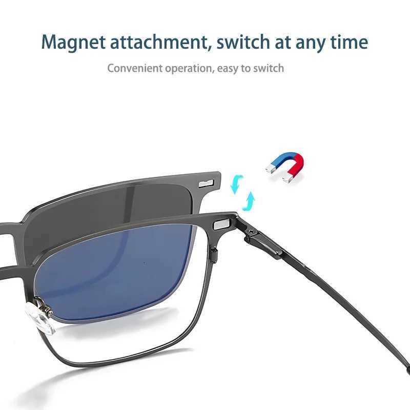 Caterside New Polarized Sunglasses Mens Metal Frame Women Sun Glasses Set Multi Lens Magnetic Suction 3-In-1 Eyewear UV400 H260319 - view 6
