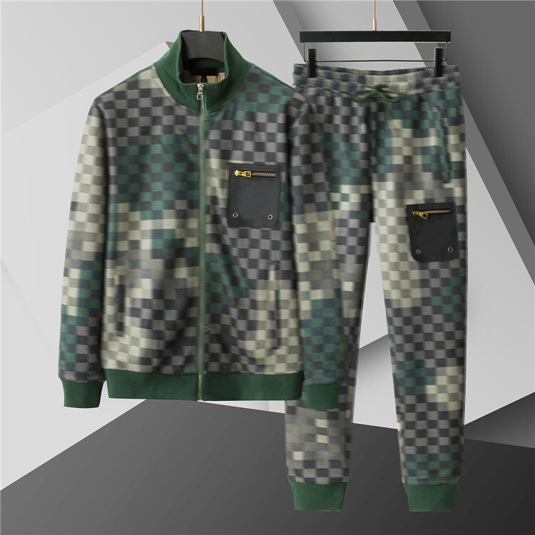 Mens Tracksuits jackets Set man sport pants Double letter print jacket casual pant men stand-up collar tracksuit Womens montage Leisure sports suit XXXL 3XL