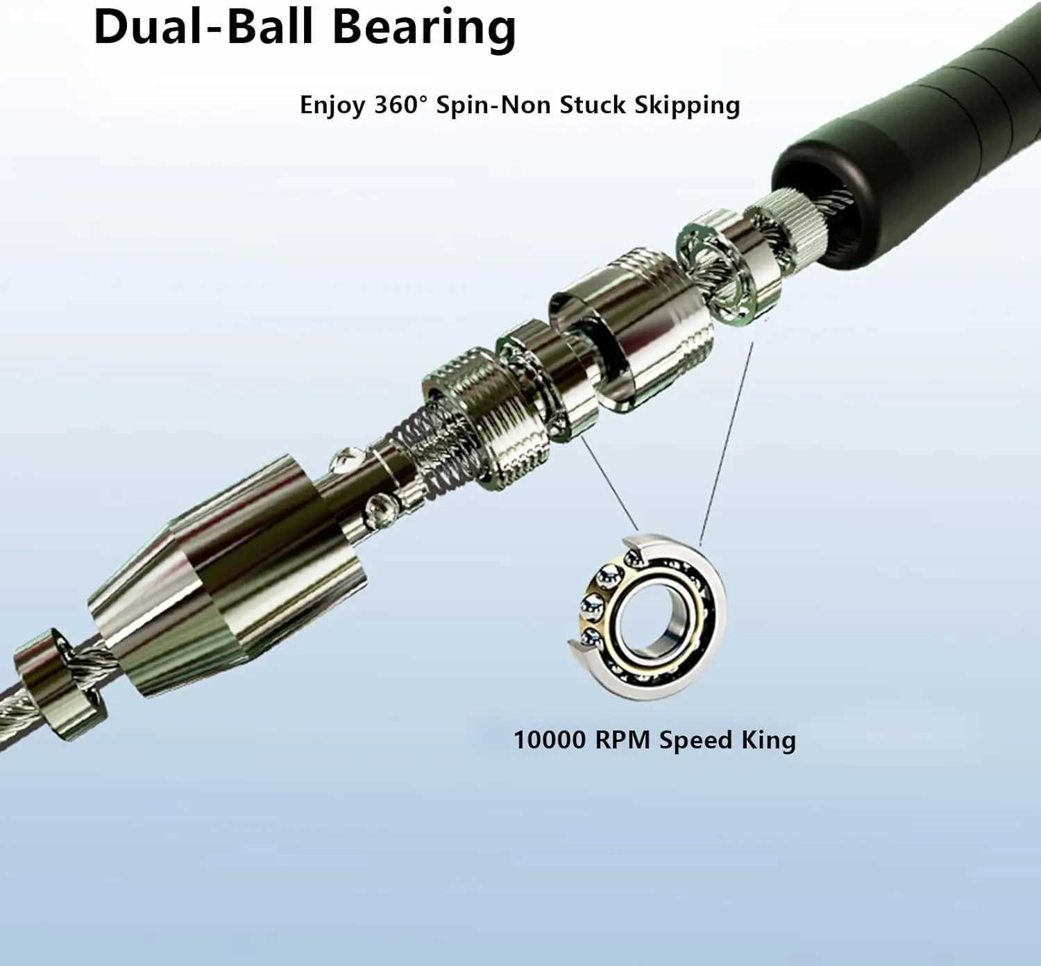 Premium Tangle-Free Speed Jump Rope for Men and Women - Adjustable Self-Locking Design for Boxing CrossFit Home Workouts M260319