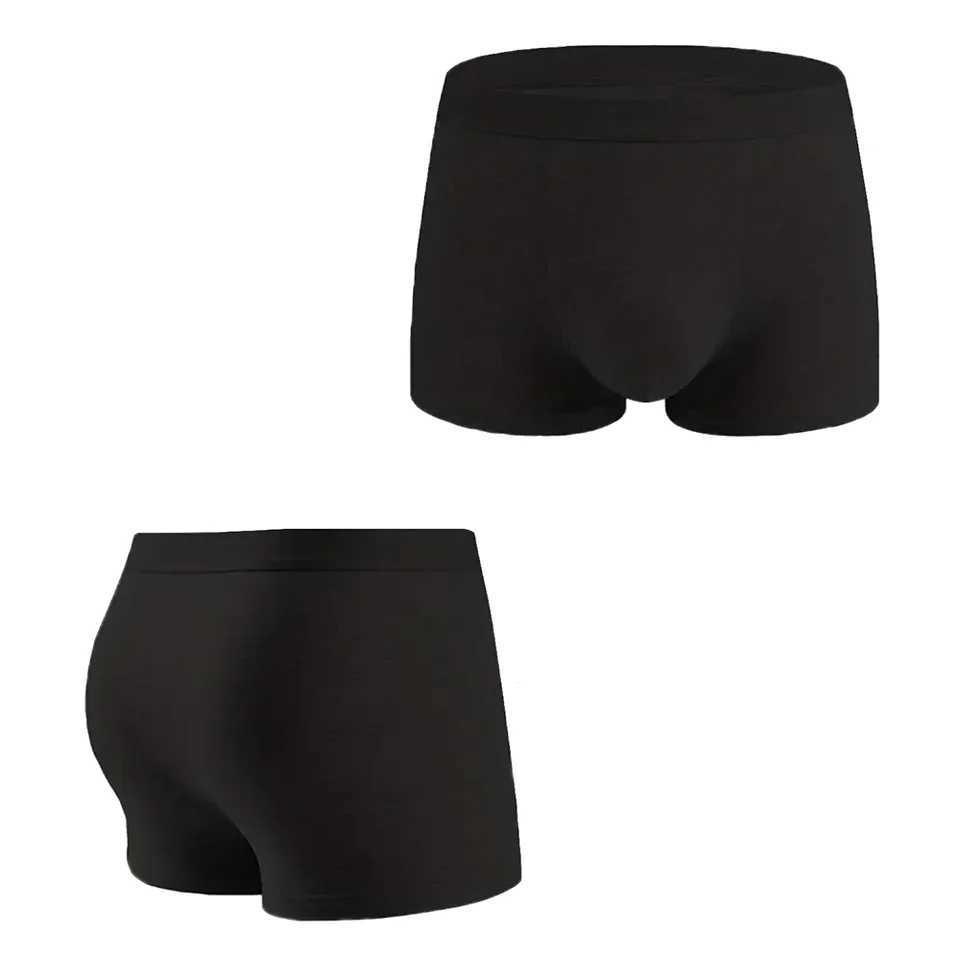 4pcs Men Boxer Briefs - Soft Breathable Stretchy Black Underwear Casual Attire Comfortable Everyday Shorties Everyday Underwear D260319