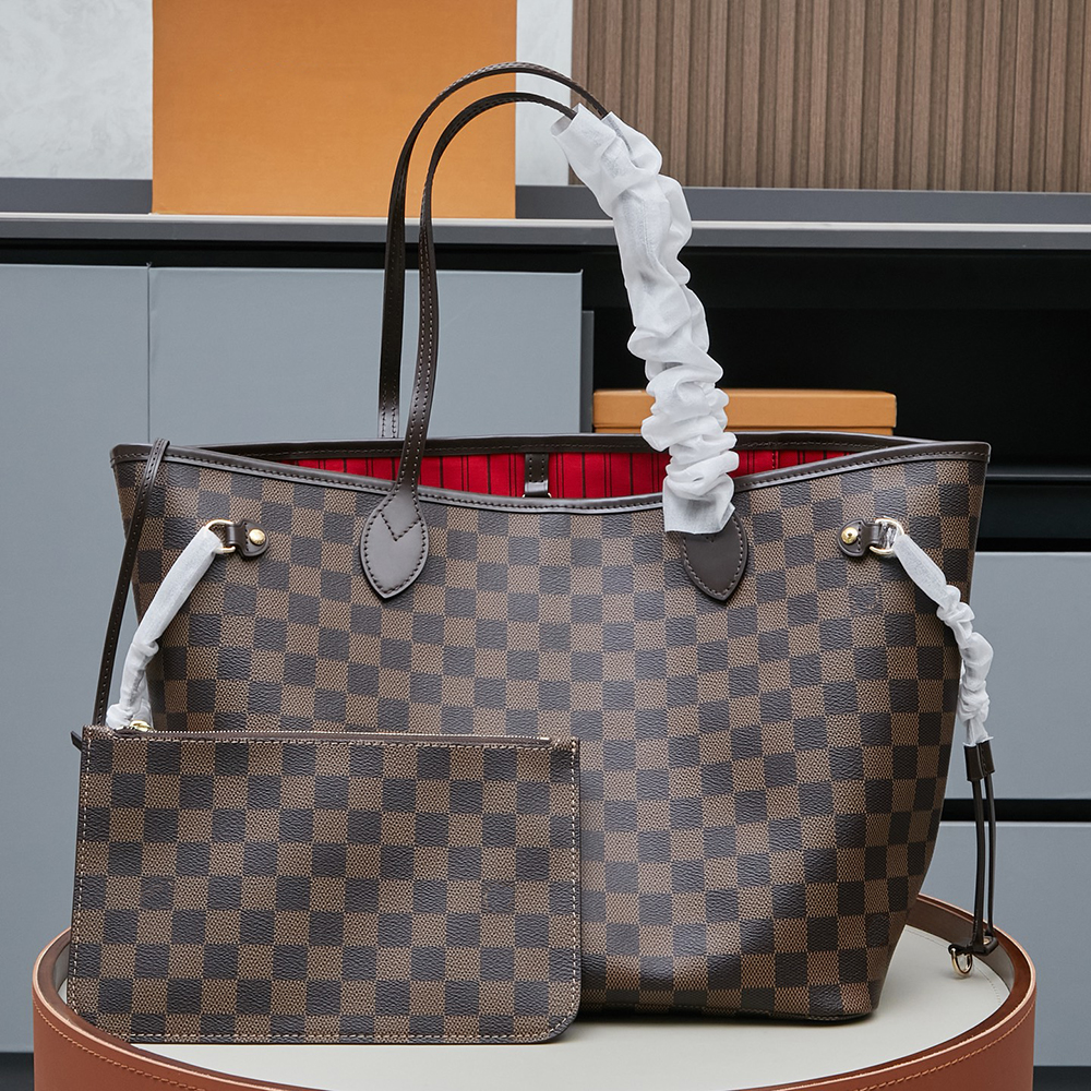 Designer Bags Tote Bag neverfulltote bag Comprehensive Bags Flower Handbags Fashion Shoulder Bags Leather Artwork Lattice Fashion Bags Large Shopping Bags