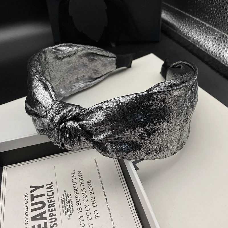 European and American style silver hair clip headband for womens fashion high skull top adult hair tie headband H260319