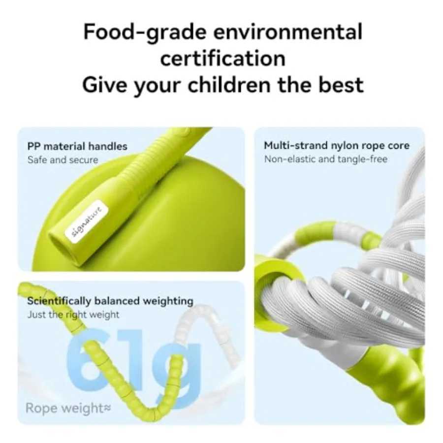 Adjustable Beaded Jump Rope with Double Bearing for at Home School Gym Tang-Free Flexible and Durable Jumping Rope for Fitness M260319