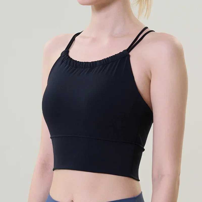 Sports Bra Back Cross Yoga Bra Push Up Shockproof Fitness Gym Fitness Underwear Crop Tops Solid Color Women Fitness Bra Vest Z20260319