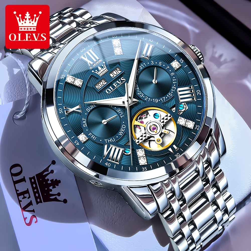 Watch Fashion Watch Fashion Olys Brand Watch Multi Functional Fashion Mechanical Watch Watches Men Designer Business Classic Waterproof Men's Wat