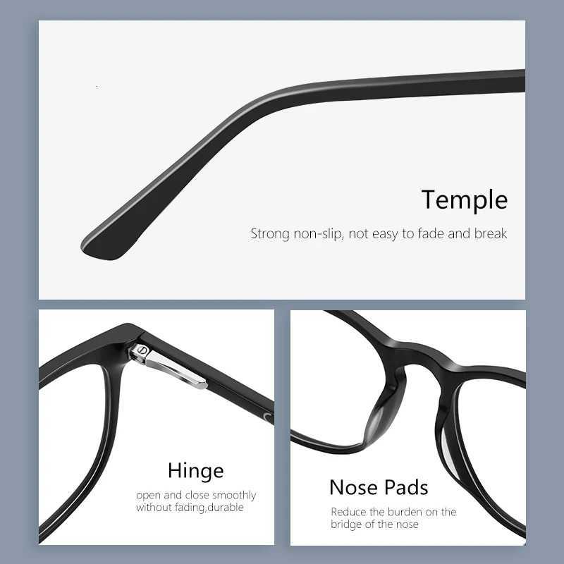 ZENOTTIC Square Prescription Glasses Men Fashion Progressive Eyeglasses Women Blue Light Blocking Photochromic Optical Glasses H260319 - view 6