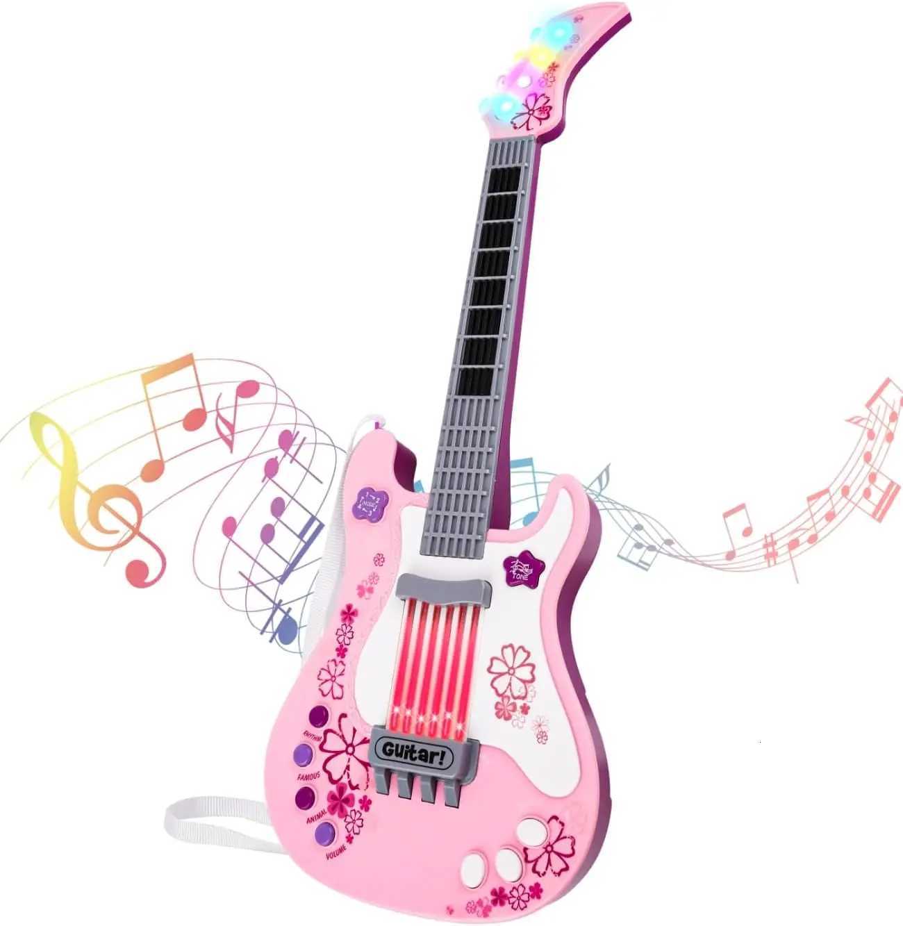 Childrens electric guitar musical toy infrared sensor early childhood electronic music enlightenment gift for boys and girls Y260319