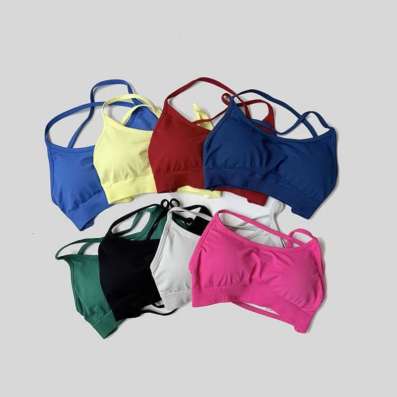 Backless Sports Bra Women Seamless Impact Yoga Top Bra Padded Gym Crop Top Stretchy Breathable Fitness Sports Top Z20260319