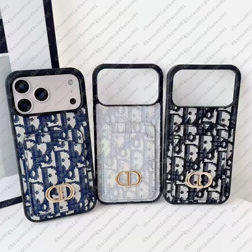 Luxury Phone Case Designer iPhone Case For iPhone 17 Pro Max 16 Pro Max 15 14 13 16 Plus 17 Air Case Card Holder Bag Ffashion Caviar Leather Orange Wallet Cell Phonecases