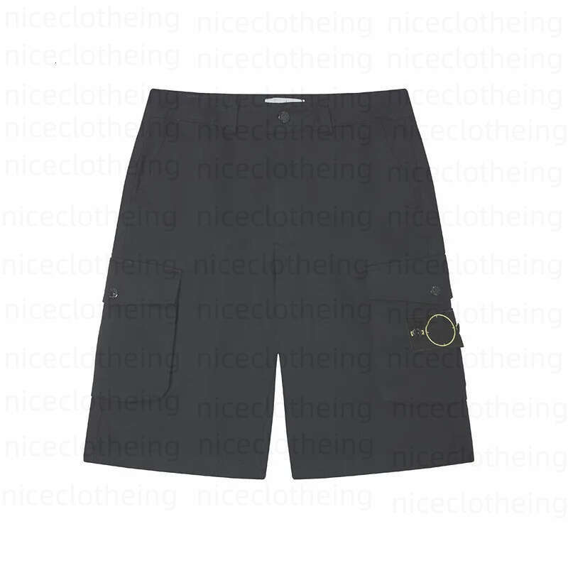 Hot sale Designer Men's New High Quality Stone Micro Compass Logo Casual Pocket Overalls Shorts Functional Sports Drawstring Solid Color Pants Men 5f9