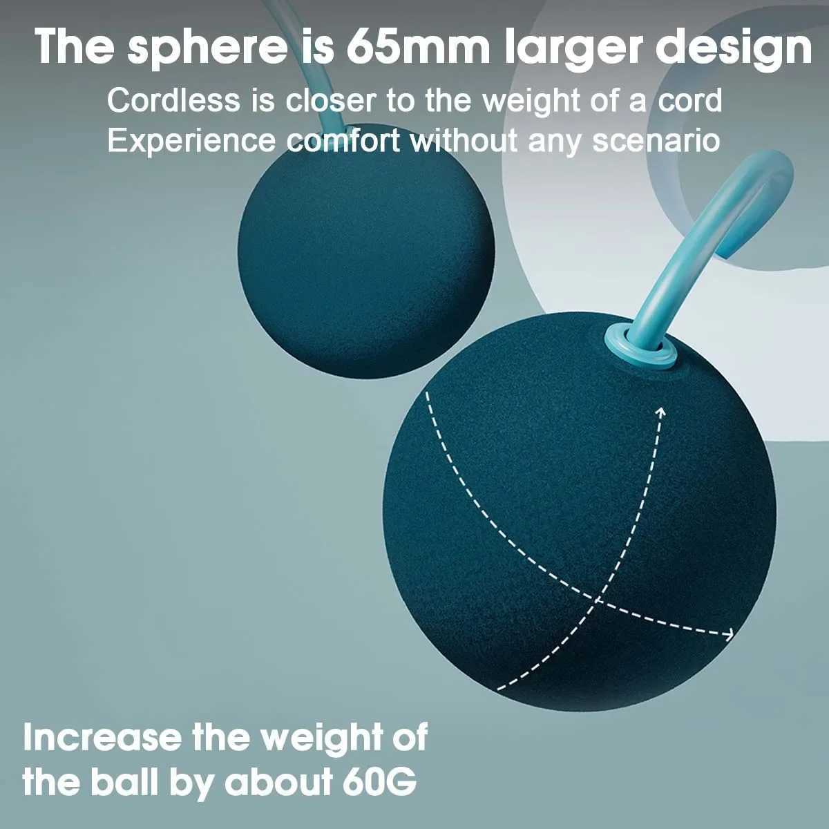 Large Ball Diameter 65cm Wireless Weight-bearing Ball Fitness Skipping Rope Cordless Skipping Rope M260319