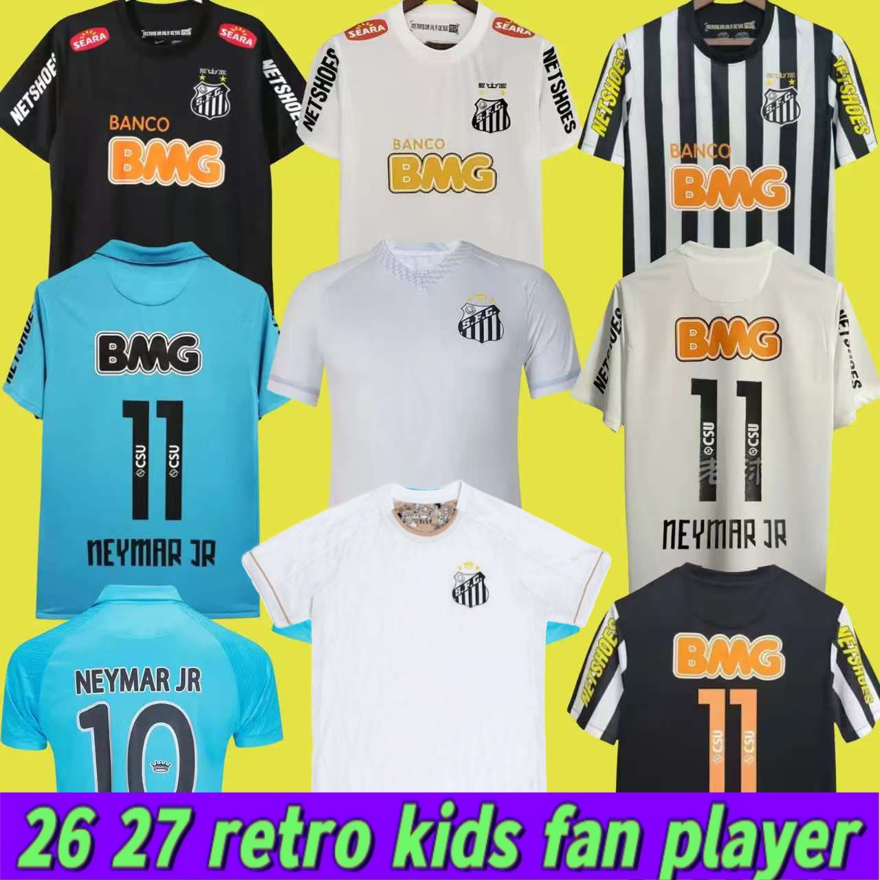 26 27 Santos soccer jersey NEYMAR JR 10 Ganso Elano Borges Felipe Anderson vintage 2026 2027 football shirts men and kids kit