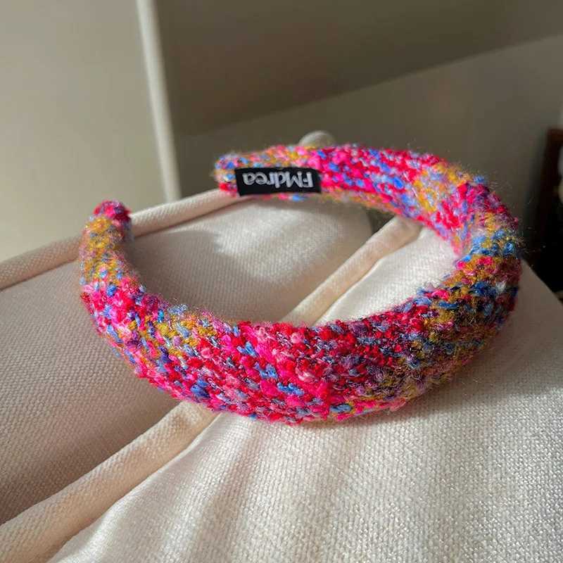 Pretty Merry Christmas Woman Red Wool Knitting Thick Sponge Padded Hairbands for Lady Girls Casual Party Holiday Headband H260319