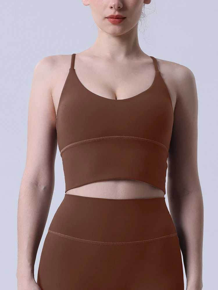 Yoga Beautiful Back Sports Bras High Intensity Shockproof Breathable Casual Versatile Thin Strap Fitness Running Tight Crop Top Z20260319