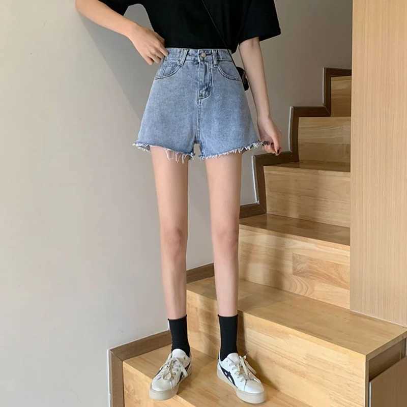 2026 Summer Hot Sale Female Korean Casual Jeans Lady Classic High Waist Denim Shorts Girls Fashion Ripped Short Pants M260319