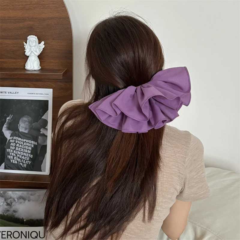 1pc New style of fresh double layered skirt with hair loop and headband tied with ponytail and large intestine loop H260319