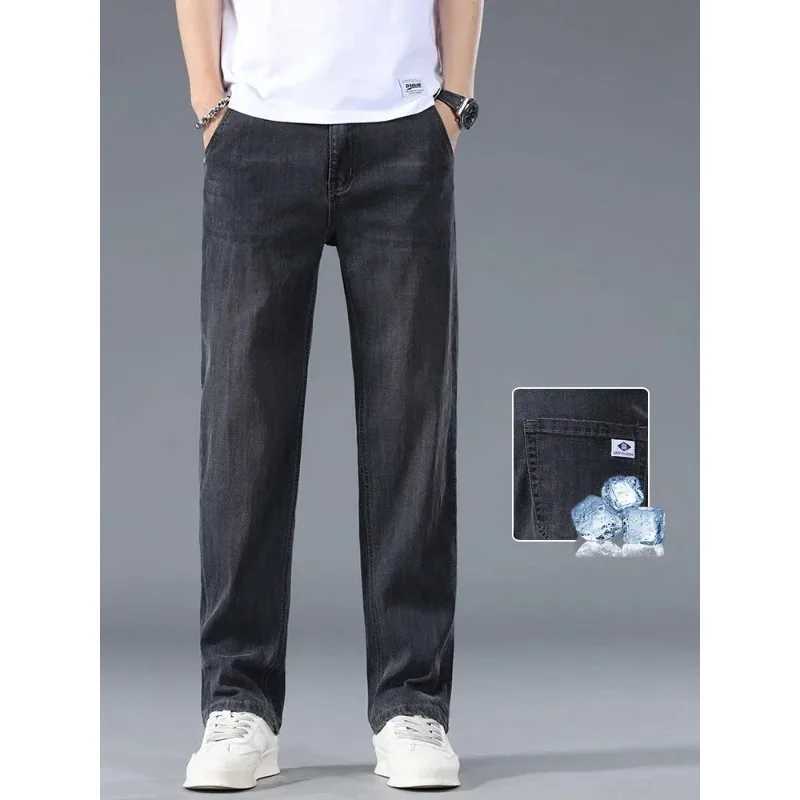 Lyocell Business Jeans Mens Spring Thin Casual Straight Fashion Loose Brand Pants Comfortable Male Denim Trousers Versatile M260319