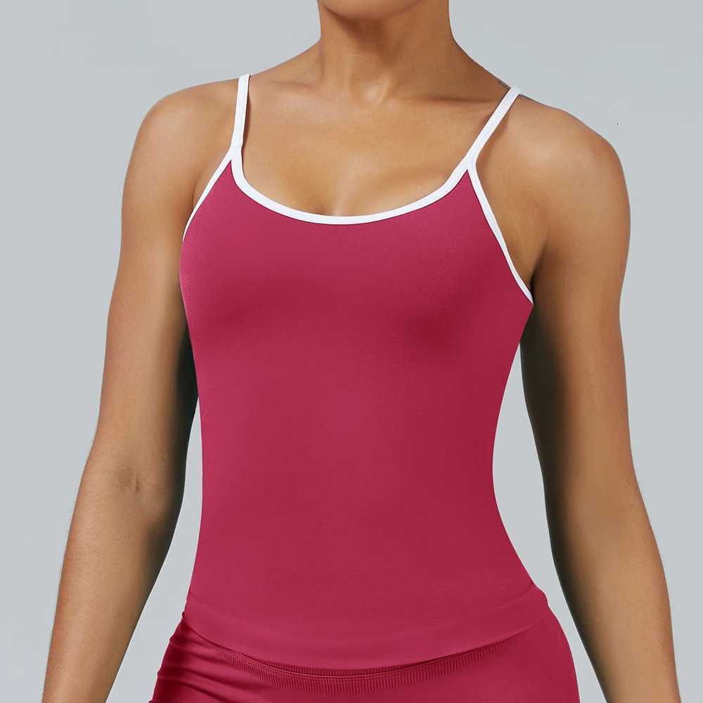 Women Seamless Color Block Yoga Sports Bra Backless High Elastic Gym Fitness Tank Top Workout Vest Female Sportswer Z20260319