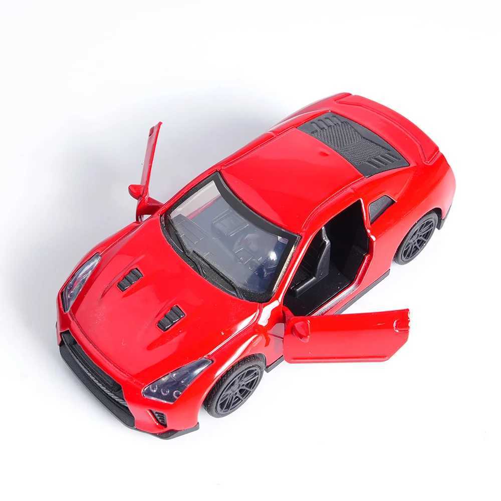 Red Diecast Car143 Scale Pull Back Vehicle Toy with Double Door Openable Home Decor Collectible Model for him Birthday Gifts Y260319
