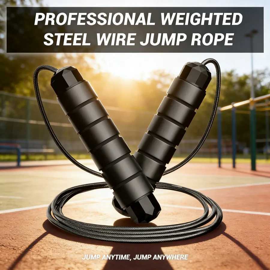 1Pc Professional Speed Skipping Rope Adult Fitness Fat Burning Weight Loss Jump Rope Smooth Steel Wire Skipping Rope M260319