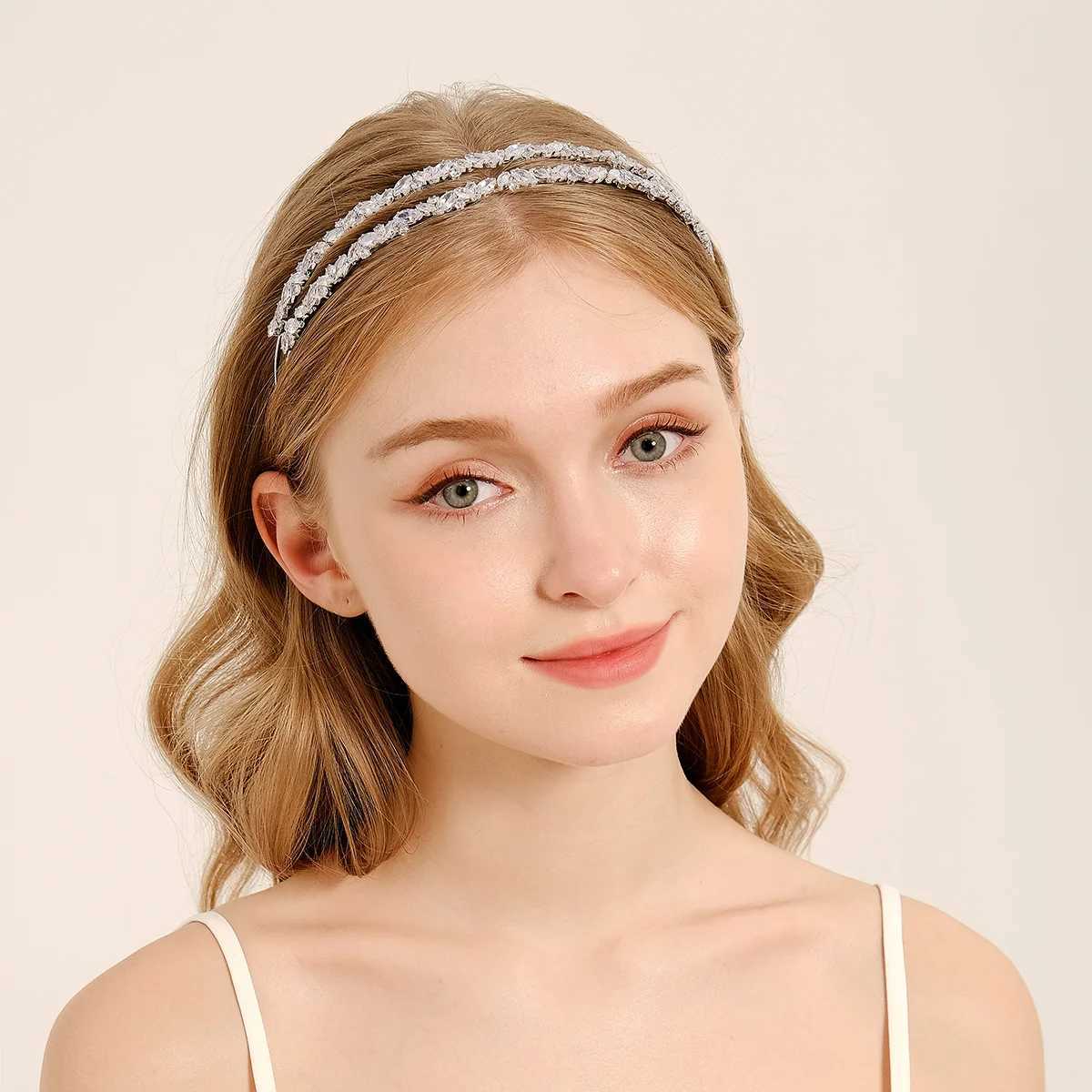 Double Crystal Hair Bands For Women and Girls Simple Fashion Tiara Party Headpieces Accessories Bridesmaid Gifts H260319