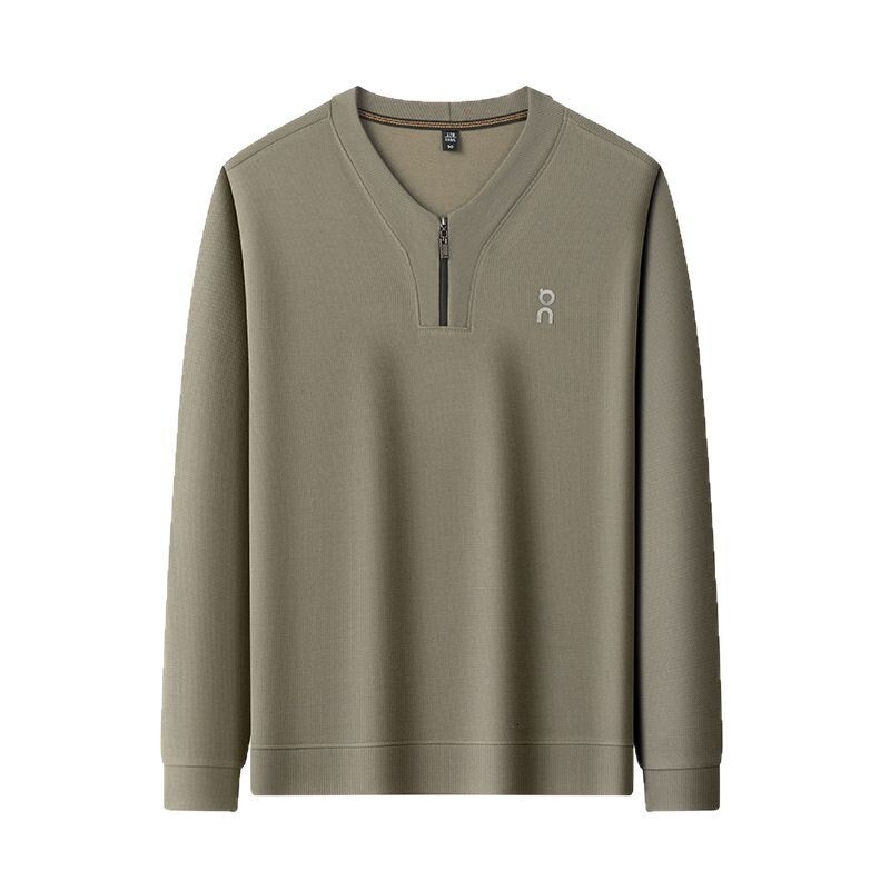 2026 Hot Selling Men's Long Sleeved Sportswear Autumn Fashion Zipper Round Neck Top Fashion Basic Shirt Men's Long Sleeved T-shirt