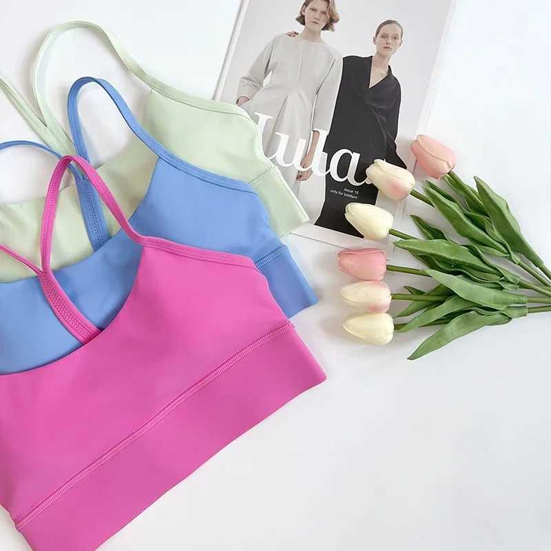 Solid Color Women Cross Back Bra Fitness Underwear Soft Fitness Sport Bra Top Breathable Running Cycling Workout Yoga Vest Z20260319