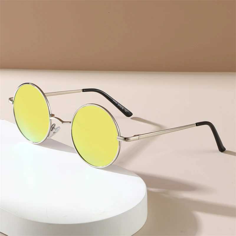Fashion Retro Round Hippie Sunglasses for Women Men Trendy Punk Disco Party Glasses Circle Metal UV Protection Sunglasses H260319 - view 3